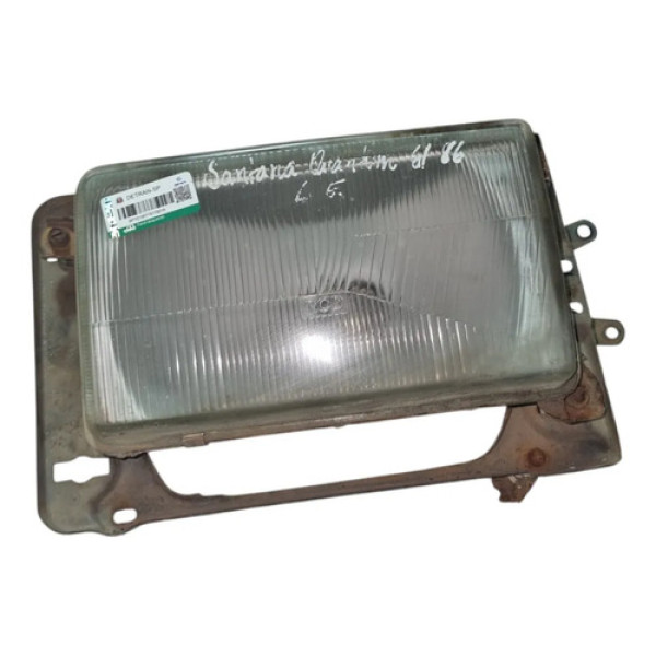 Farol Santana Quantum 84 A 90 Esquerdo Vidro Com Suporte Esquerdo/motorista