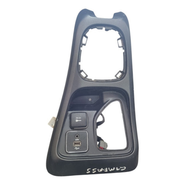 Moldura Trambulador Jeep Compass Diesel 2018 A 2022 Preto