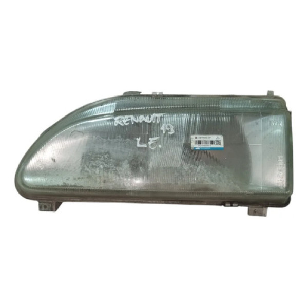 Farol Renault 19 1992 A 1998 Lado Esquerdo Vidro Estriado Esquerdo/motorista